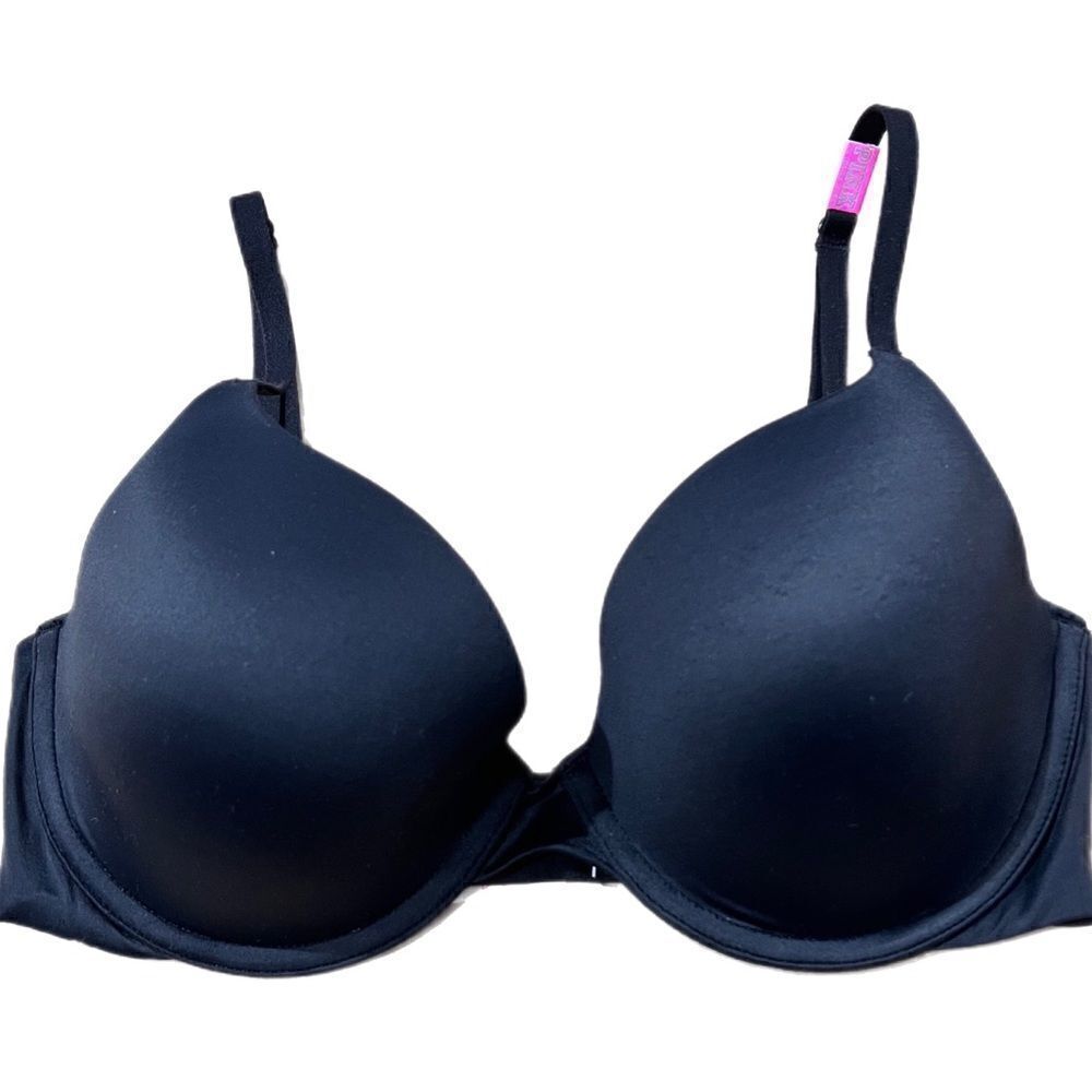 New Victoria’s Secret Pink Campus Smooth Lightly Lined Bra Black 32DD